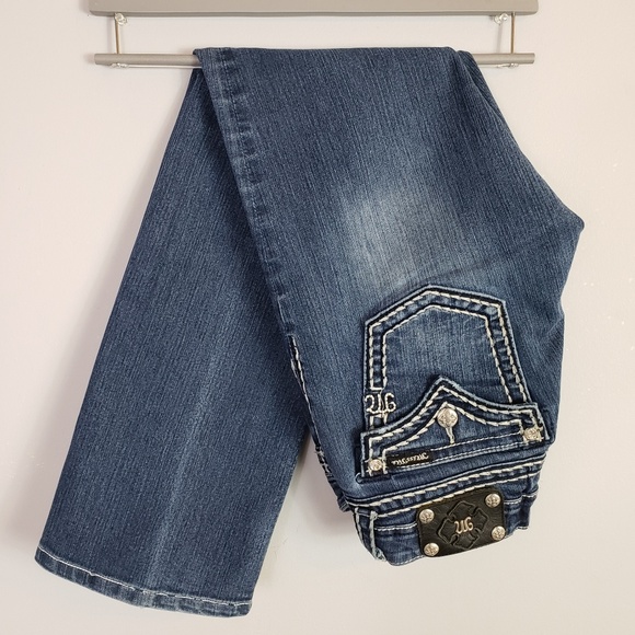 Miss Me Denim - Miss Me Bootcut saddle stitch crystal jeans